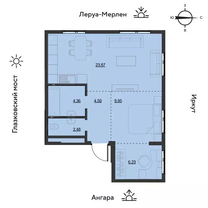 3-комнатная квартира: Иркутск, квартал Затон, улица Набережная Иркута, ... - Фото 0