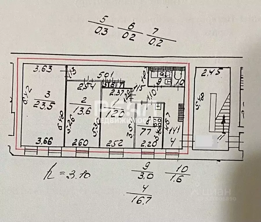 3-к кв. Санкт-Петербург Загородный просп., 14 (78.8 м) - Фото 2