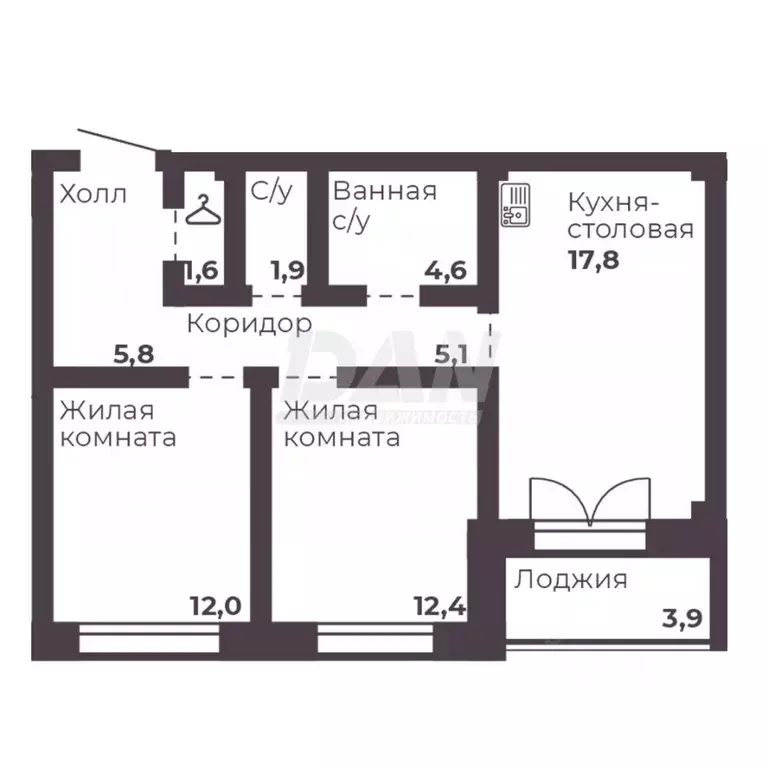 2-к кв. Челябинская область, Челябинск просп. Ленина, 4Б (61.2 м) - Фото 0