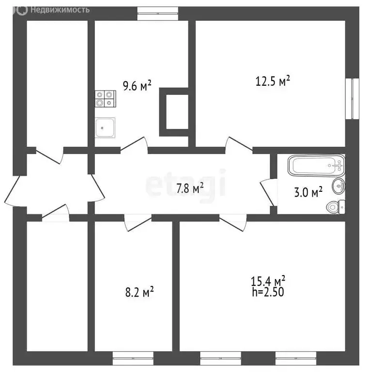 Дом в деревня Синицына, улица Мира (56.5 м) - Фото 1