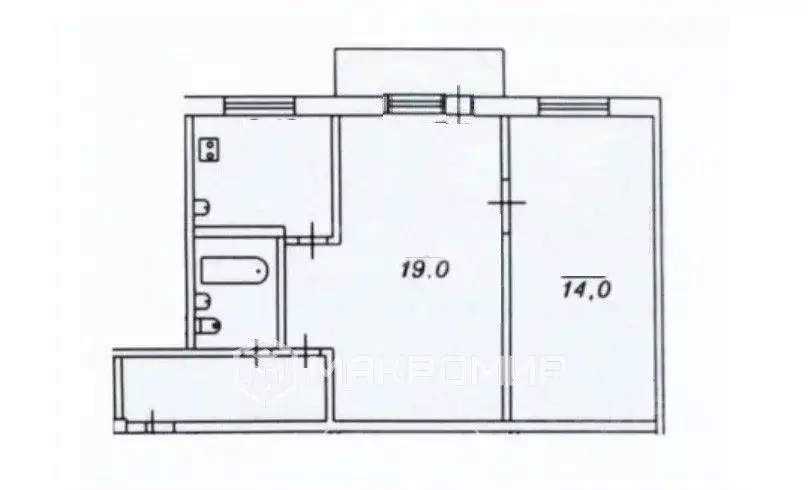 2-к кв. Орловская область, Орел Планерная ул., 49 (46.1 м) - Фото 2