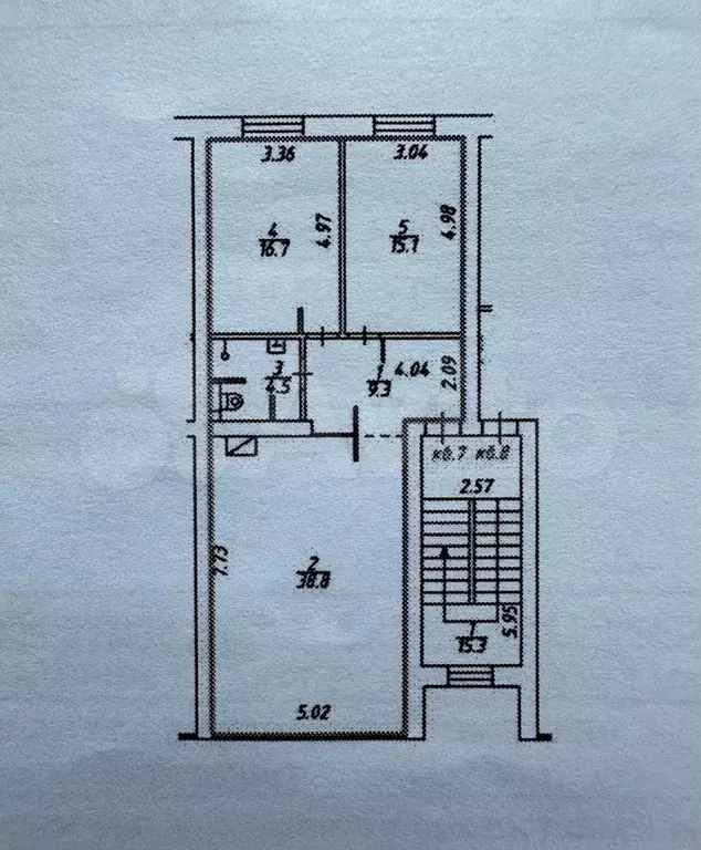 3-к. квартира, 84,4 м, 2/3 эт. - Фото 0