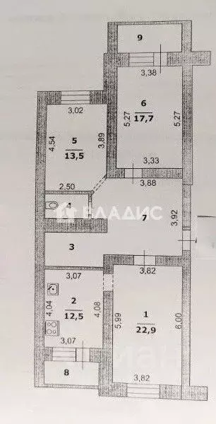 3-к кв. Белгородская область, Белгород ул. Пушкина, 55 (95.5 м) - Фото 2
