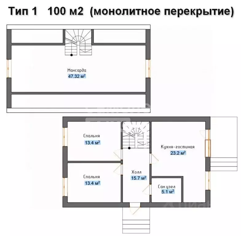 Дом, 100 м - Фото 1