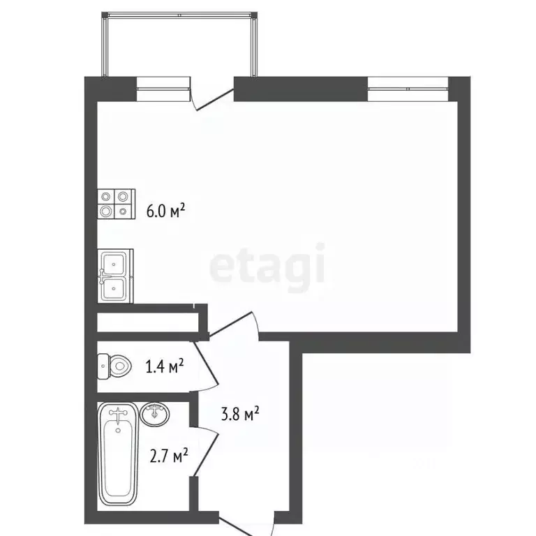 Студия Московская область, Красногорск Опалиха мкр, ул. Пришвина, 5 ... - Фото 2