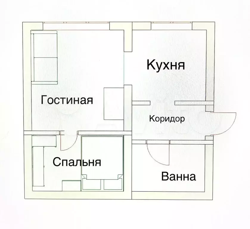 1-к. квартира, 32 м, 1/5 эт. - Фото 0