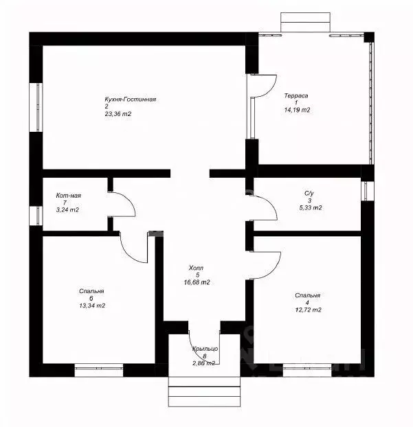 Дом в Липецкая область, Липецкий муниципальный округ, с. Ленино  (75 ... - Фото 2