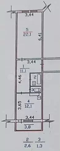 1-к. квартира, 49,2 м, 5/9 эт. - Фото 0