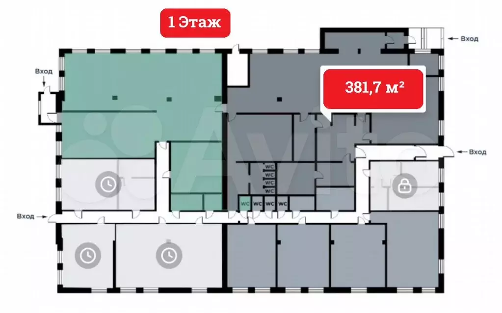 Аренда Офисного блока - 381,7 м - Фото 0