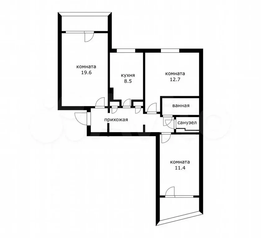 3-к. квартира, 70 м, 4/9 эт. - Фото 0