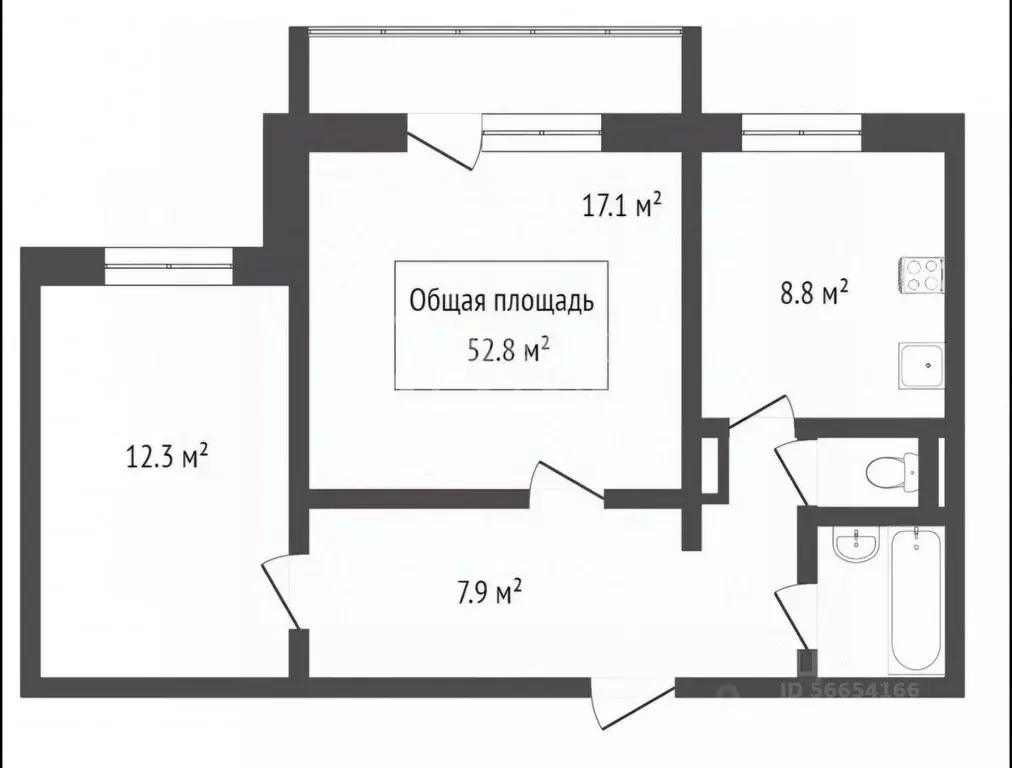 2-к кв. Новосибирская область, Новосибирск Железнодорожная ул., 6 ... - Фото 1