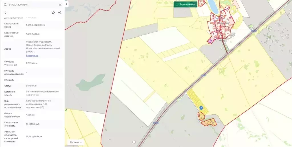 Участок в Новосибирская область, Новосибирский район, Ярковский ... - Фото 2