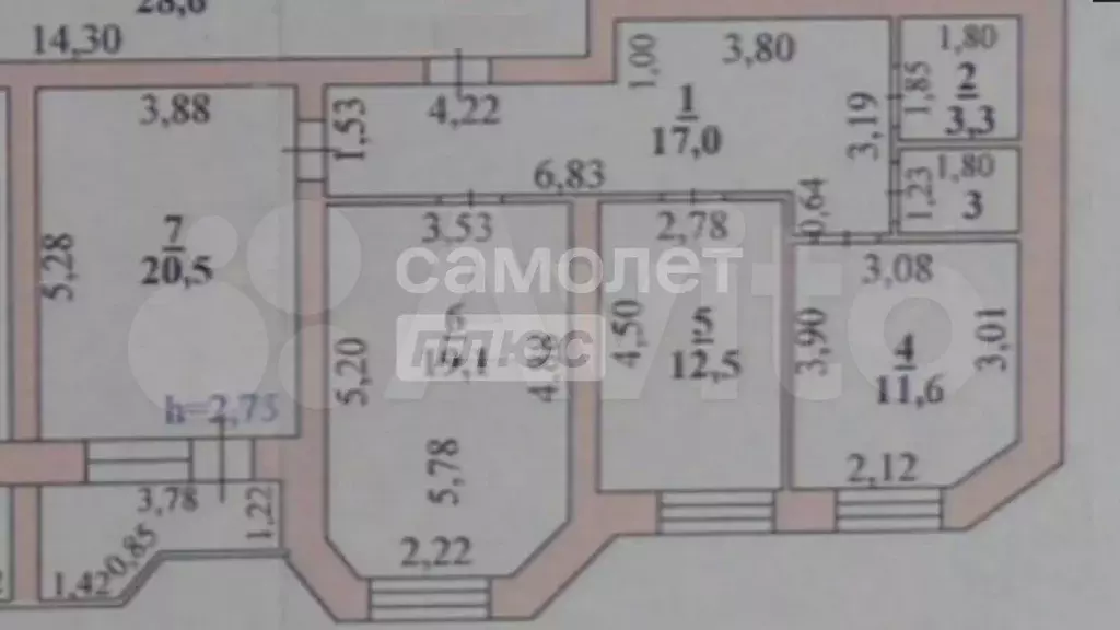 3-к. квартира, 87 м, 7/12 эт. - Фото 0