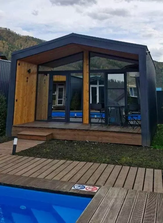 Дом в Алтай, Чемальский район, Элекмонарское с/пос, с. Элекмонар ул. ... - Фото 1