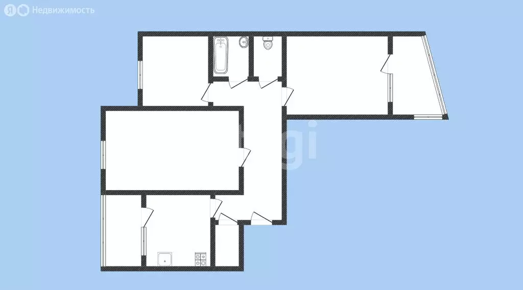 3-комнатная квартира: Черкесск, Пушкинская улица, 81 (66.65 м) - Фото 0