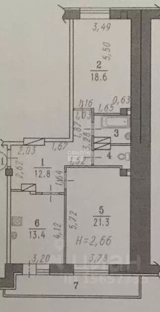 2-к кв. Омская область, Омск Солнечный мкр, ул. Комкова, 8/1 (72.0 м) - Фото 2