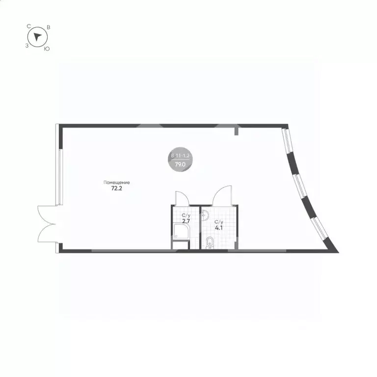 Помещение свободного назначения в Москва ул. Петра Кончаловского, 5 ... - Фото 2