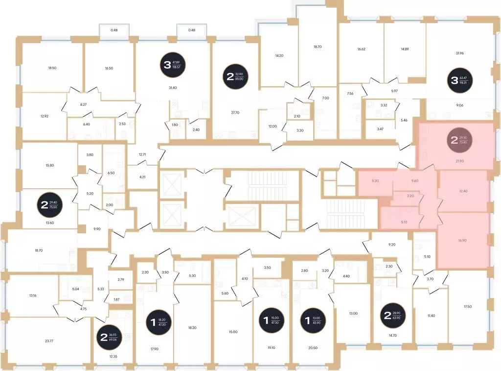 2-комнатная квартира: Уфа, улица Рихарда Зорге, 73/1 (73.4 м) - Фото 1