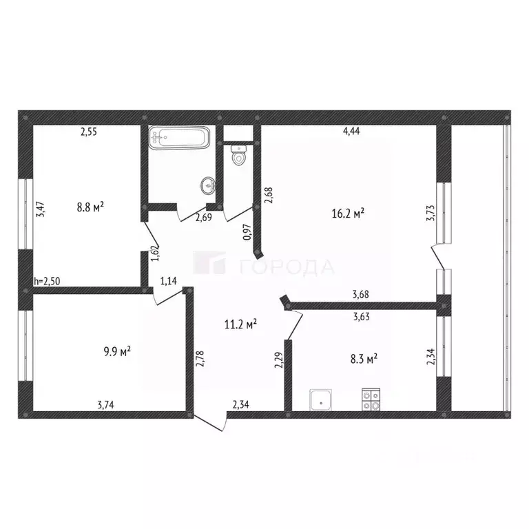 3-к кв. Алтайский край, Поспелихинский район, Поспелихинский ... - Фото 2