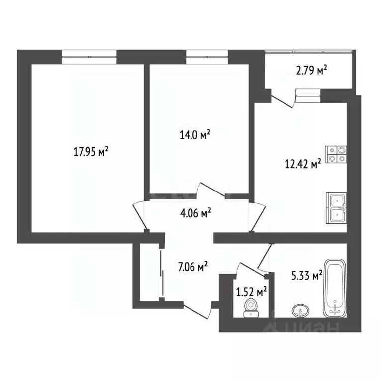 2-к кв. Самарская область, Самара бул. Засамарская Слобода, 2 (62.0 м) - Фото 2