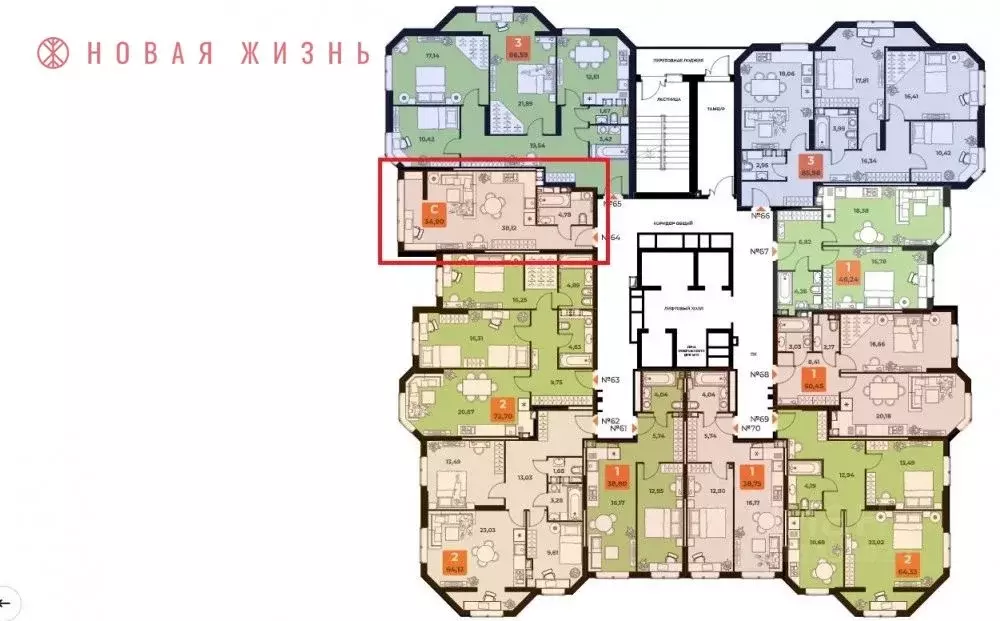 Студия Самарская область, Самара Капитал жилой комплекс (34.9 м) - Фото 0