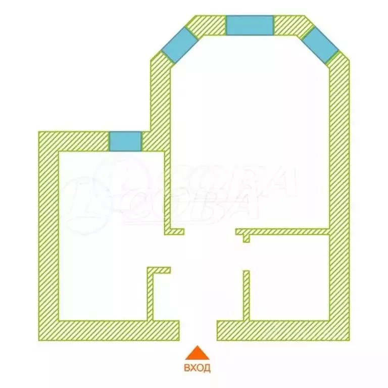 1-к кв. Тюменская область, Тюмень ул. Революции, 228 (41.0 м) - Фото 2