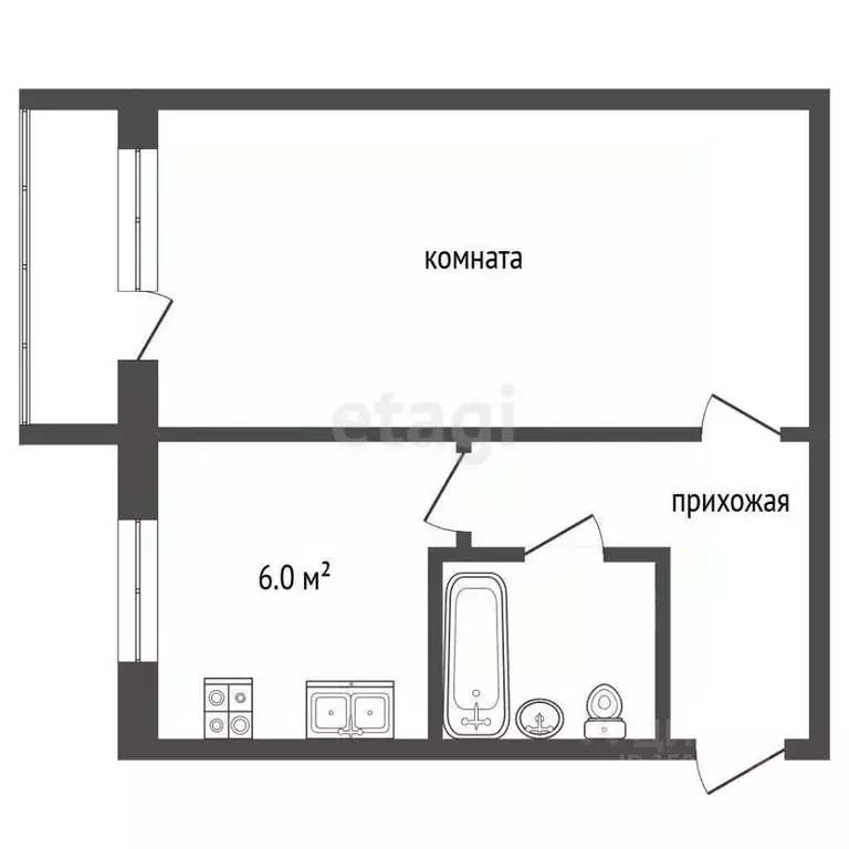 1-к кв. Владимирская область, Муром ул. Экземплярского, 92 (30.8 м) - Фото 2