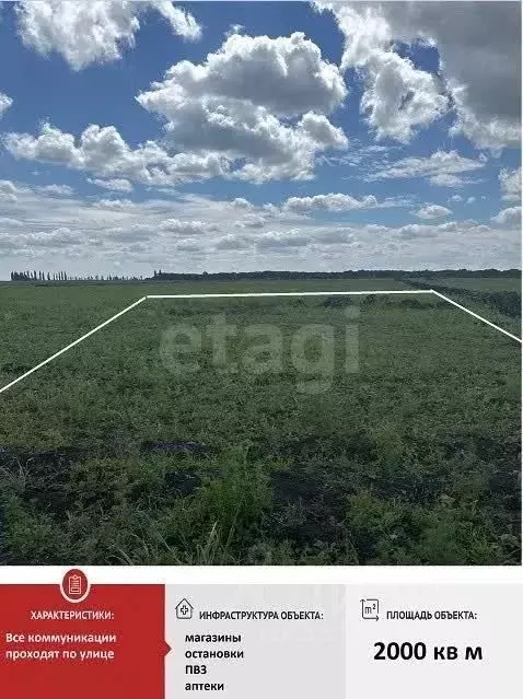 Участок в Белгородская область, Губкин ул. Бархатная, 26 (20.0 сот.) - Фото 0