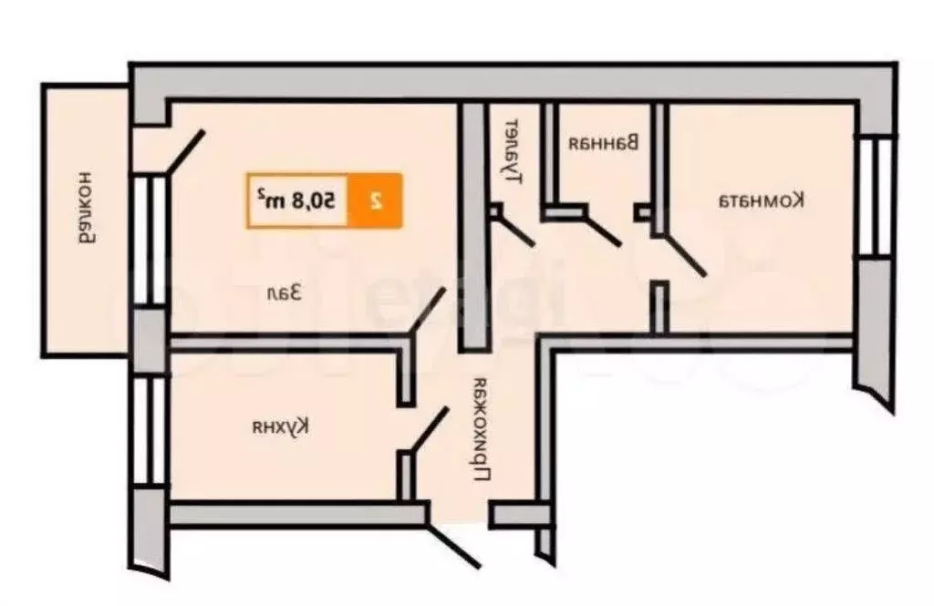 2-комнатная квартира: посёлок Рыздвяный, Новая улица, 10 (51 м) - Фото 0