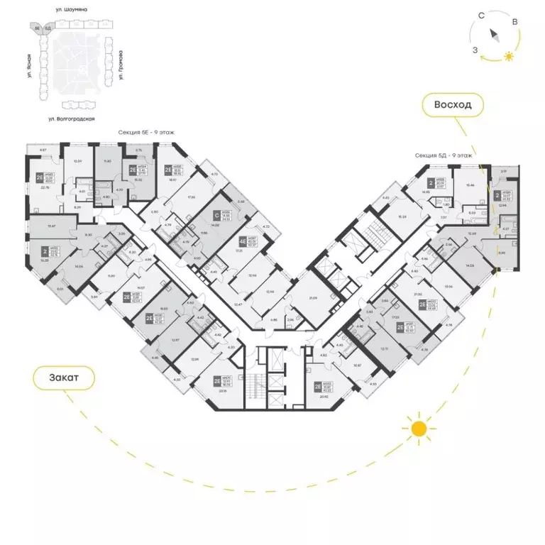 2-к кв. Свердловская область, Екатеринбург ул. Громова, 26 (62.15 м) - Фото 1