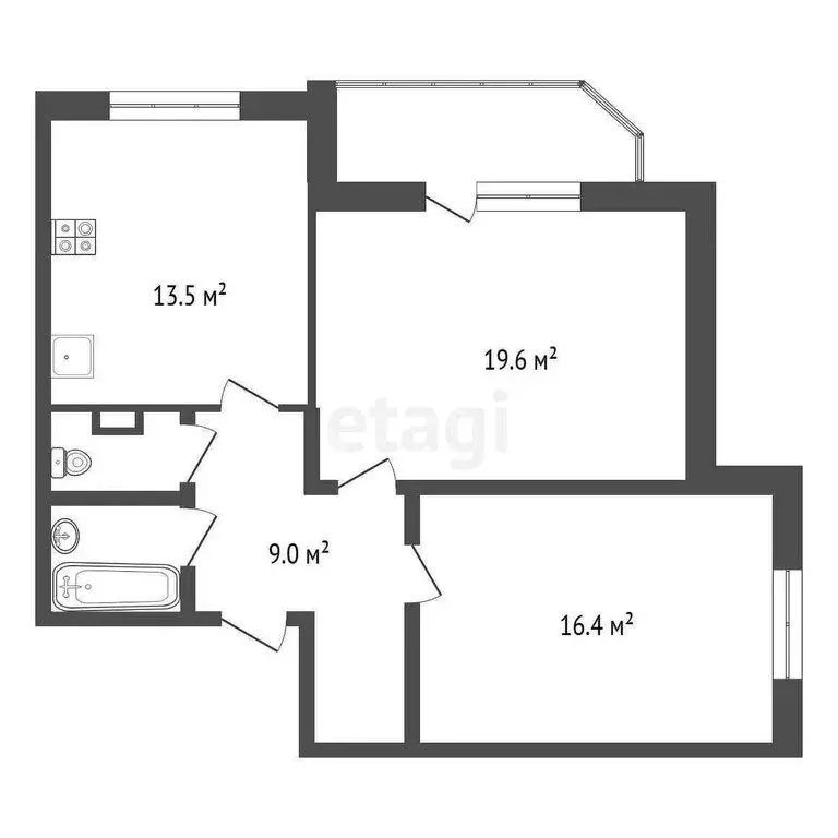 3-комнатная квартира: Обнинск, Белкинская улица, 40 (64.5 м) - Фото 0