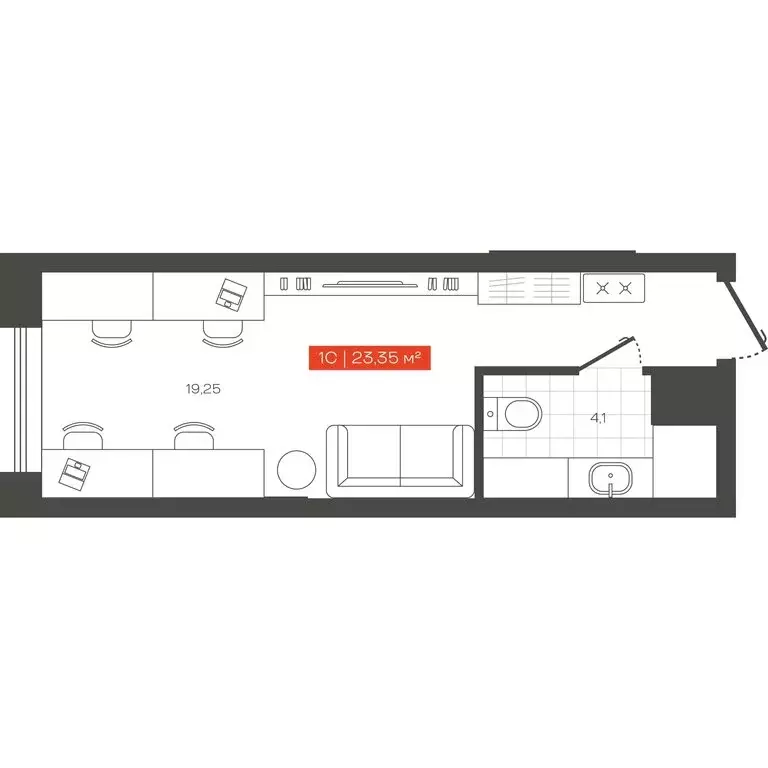 Офис (23.35 м) - Фото 2