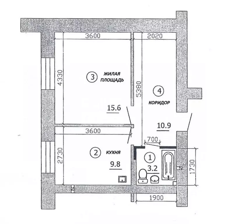 1-к кв. Татарстан, Казань Тополевая ул., 55 (40.0 м) - Фото 2