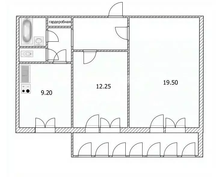 2-к кв. Ульяновская область, Ульяновск ул. Рябикова, 83 (53.0 м) - Фото 2