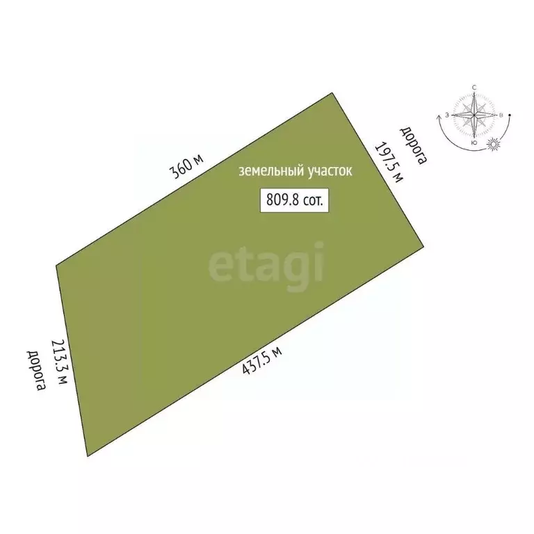 Участок в Крым, Ленинский район, с. Семисотка ул. Закияна (809.8 сот.) - Фото 2