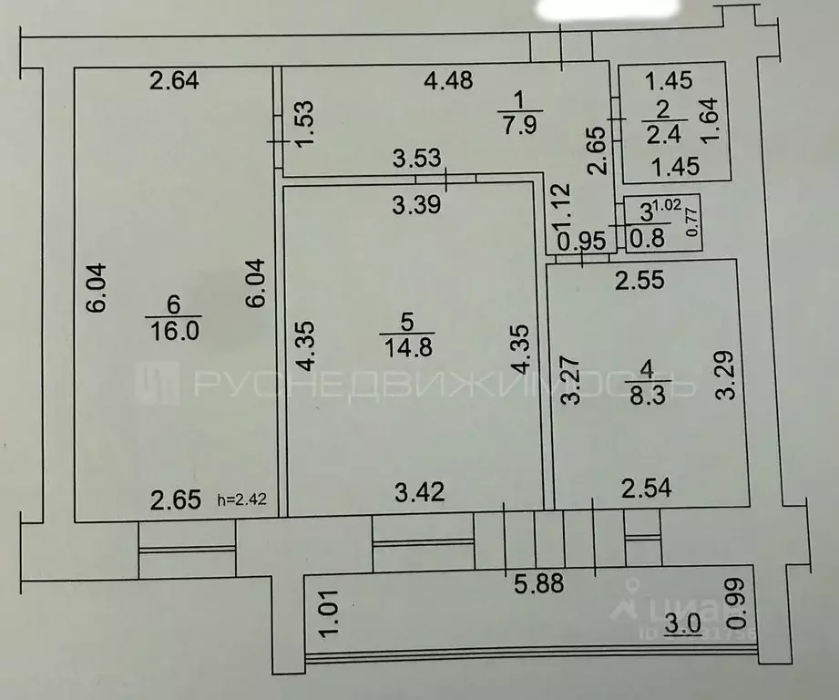 2-к кв. Кировская область, Киров ул. Труда, 37 (50.2 м) - Фото 2
