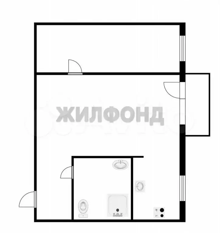 2-к. квартира, 44,4 м, 2/5 эт. - Фото 0