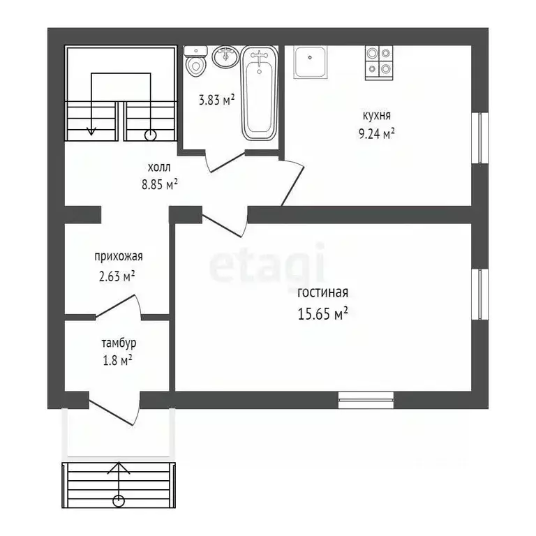 Дом в Тамбовская область, Тамбовский муниципальный округ, д. Крутые ... - Фото 2