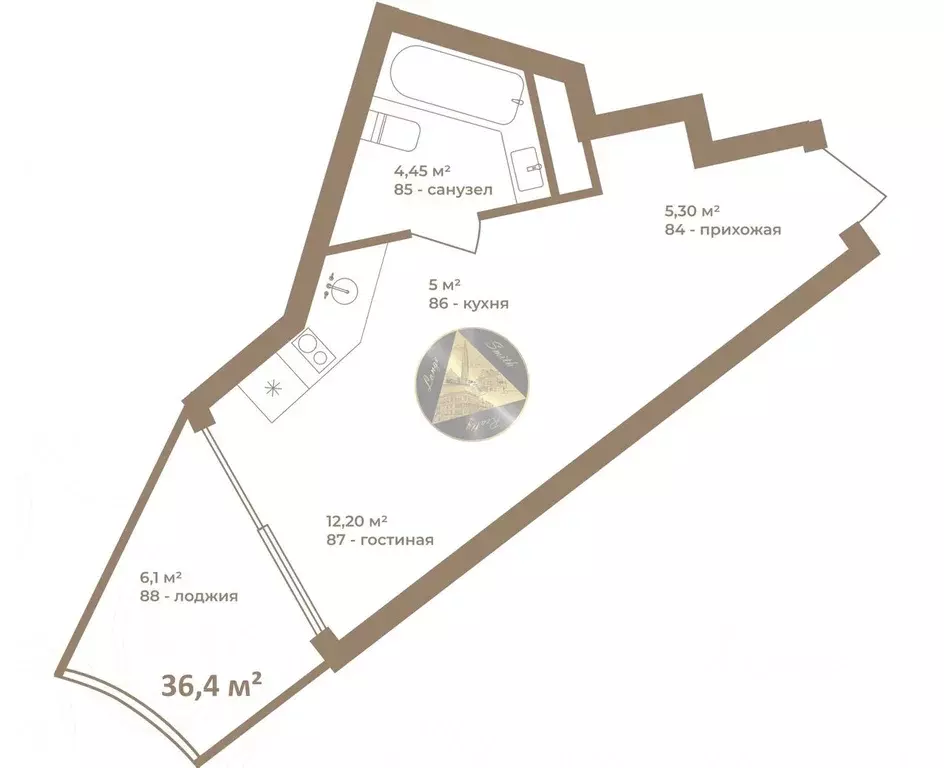 Студия Крым, Феодосия муниципальный округ, Коктебель пгт ул. ... - Фото 2