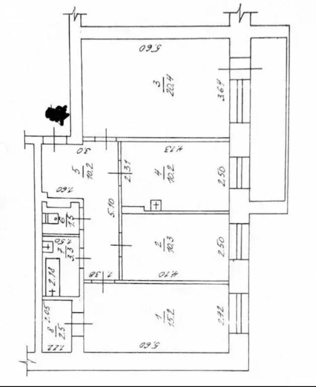 3-комнатная квартира: Якутск, улица Хабарова, 19/2 (73.6 м) - Фото 2