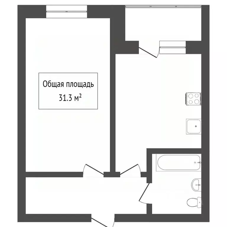 1-к кв. Томская область, Томск пос. Степановка, пер. Богдана ... - Фото 2