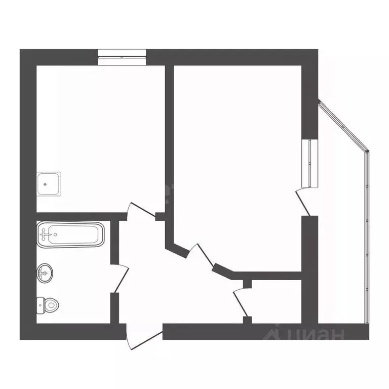 1-к кв. Амурская область, Благовещенский район, с. Чигири ул. ... - Фото 2