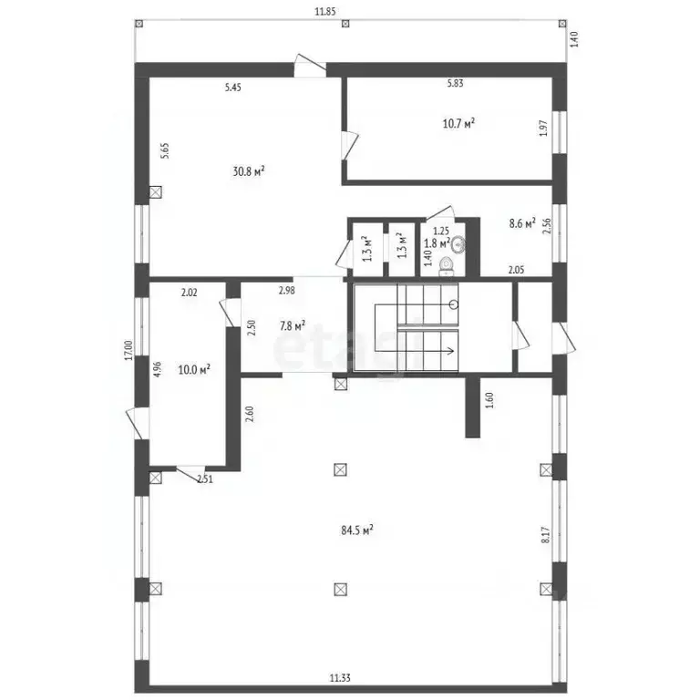 Помещение свободного назначения в Татарстан, Альметьевск ул. Ленина, ... - Фото 2