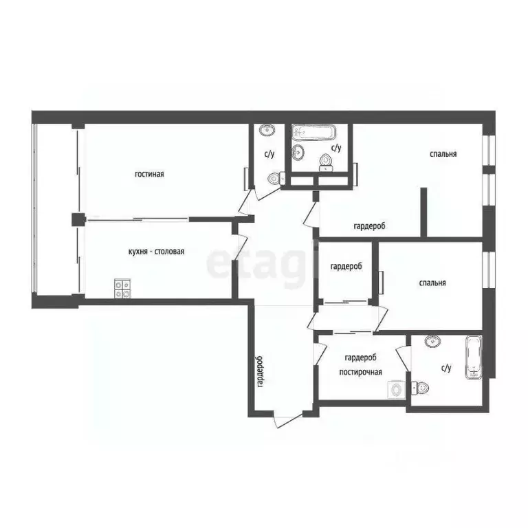 3-к кв. Москва ул. Серпуховский Вал, 21к4 (130.0 м) - Фото 2