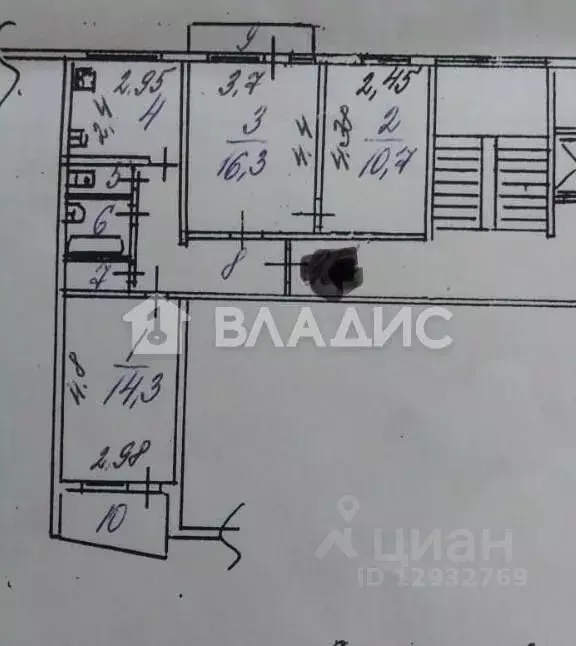 3-к кв. Пензенская область, Пенза просп. Строителей, 78 (62.0 м) - Фото 1