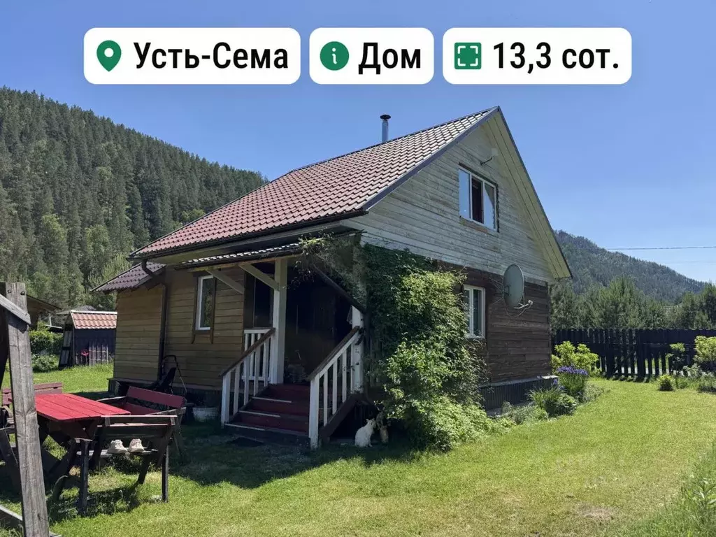 Дом в Алтай, Чемальский район, пос. Усть-Сема  (75 м) - Фото 1