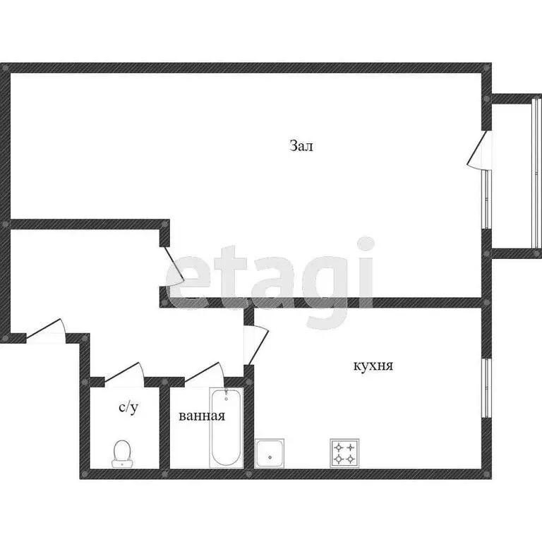 1-комнатная квартира: Миасс, улица Академика Павлова, 3 (35.8 м) - Фото 1