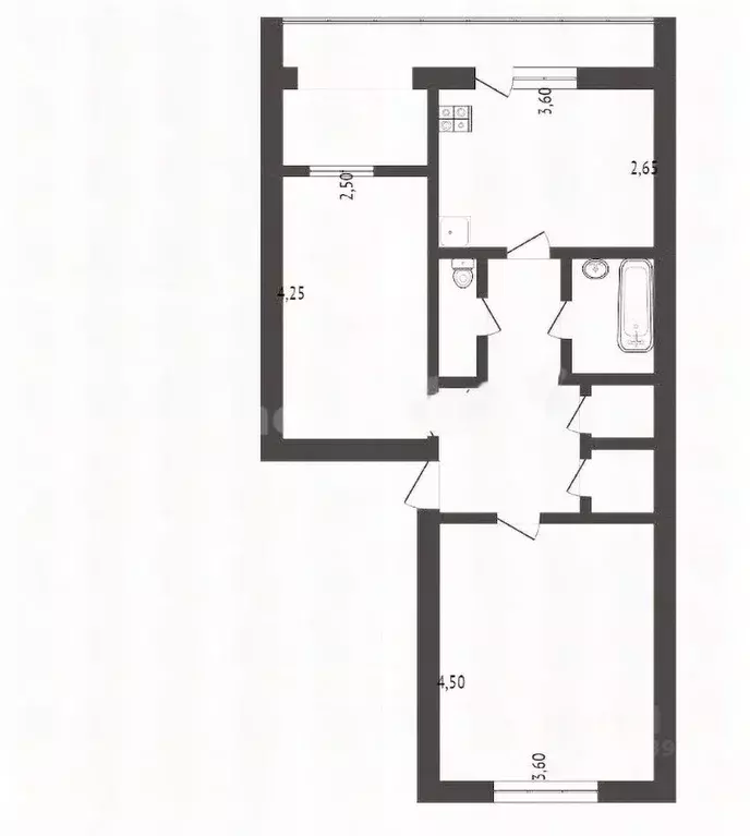 2-к кв. Севастополь ул. Надежды Островской, 14А (60.0 м) - Фото 2