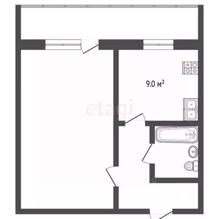 1-к кв. Томская область, Томск Мокрушинский мкр, ул. Мокрушина, 16 ... - Фото 1