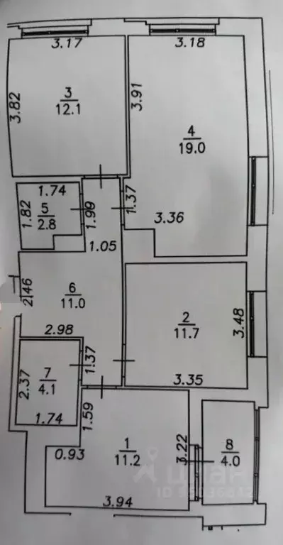 3-к кв. Омская область, Омск Волгоградская ул., 51/1 (76.0 м) - Фото 2
